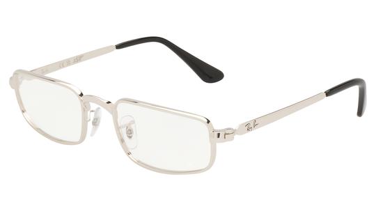 Lunettes de vue Ray-Ban Mixte Argent Rectangle Rx3927V Trois-Quart