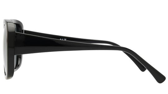 Lunettes de soleil Alternance Femme Noir Rectangle Alt25214 Gauche