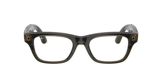 Lunettes de vue Ray-Ban Meta Mixte Vert Rectangle Rw7001 Face