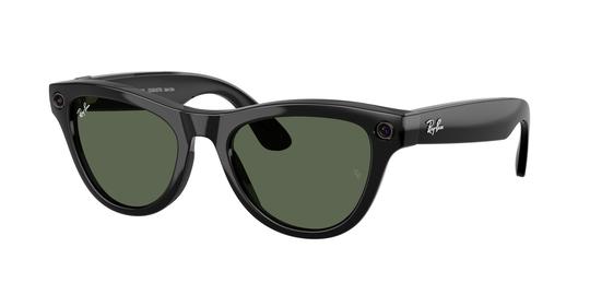Lunettes de soleil Ray-Ban Meta Mixte Noir Papillon Rw4014 Gauche