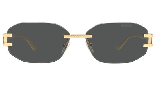 Lunettes de soleil Versace Femme Or Ovale VE2274 Face