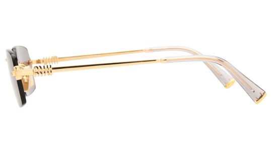 Lunettes de soleil Miu Miu Femme Or Rectangle MU Gauche