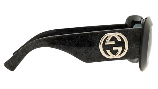 Lunettes de soleil Gucci Femme Noir Rectangle Gg1695S Droite