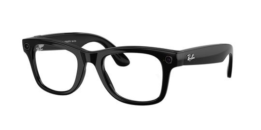 Lunettes de soleil Ray-Ban Meta Mixte Noir Carré Rw4012 Droite