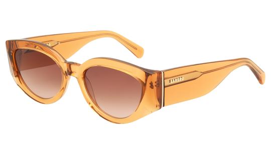 Lunettes de soleil Sandro Femme Orange Rectangle SD6104 Trois-Quart