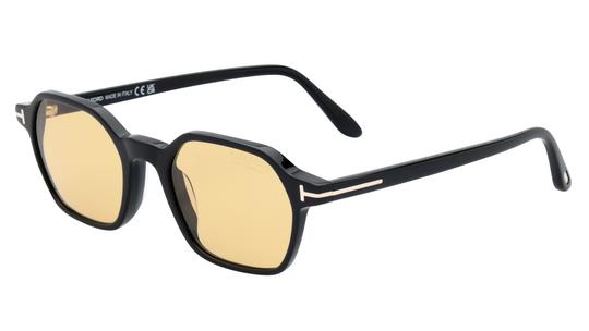 Lunettes de soleil Tom Ford Homme Noir Angulaire FT1301 Trois-Quart
