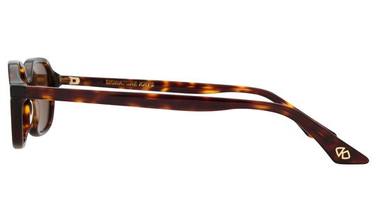 Lunettes de soleil Signature Krys Femme Écaille Rectangle audacieuse Gauche