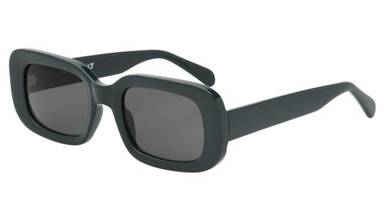 Lunettes de soleil Alternance Mixte Vert Rectangle Alt25216 Trois-Quart