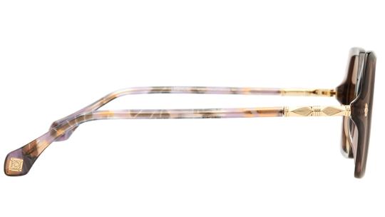 Lunettes de soleil ba&sh Femme Marron Rectangle LEONCE Droite