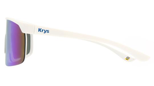 Lunettes de soleil Signature Krys Mixte Blanc Aviateur Tdf2025 Gauche