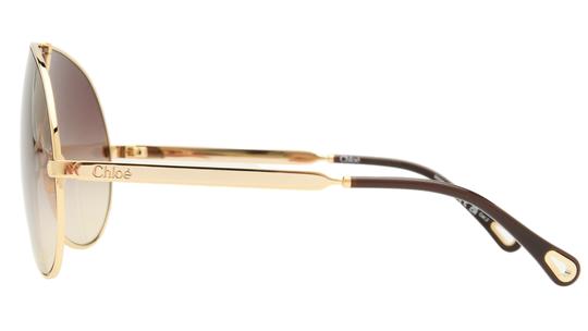 Lunettes de soleil Chloé Femme Or Rectangle CH0283S Gauche