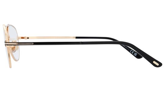 Lunettes de vue Tom Ford Homme Or Aviateur ft6128-b Gauche