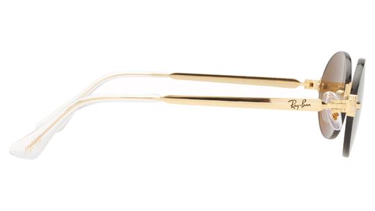 Lunettes de soleil Ray-Ban Mixte Or Ovale RB3929 Droite