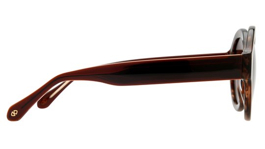 Lunettes de soleil Signature Krys Femme Marron Ronde Skj2526-F Droite