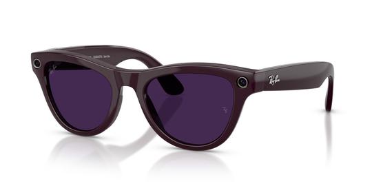 Lunettes de soleil Ray-Ban Meta Mixte Violet Papillon Rw4014 Dessus