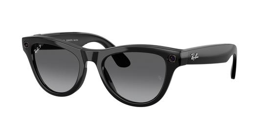 Lunettes de soleil Ray-Ban Meta Mixte Noir Papillon Rw4014 Gauche