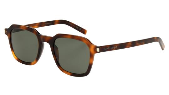 Lunettes de soleil Saint Laurent Mixte Écaille Carré SL Trois-Quart