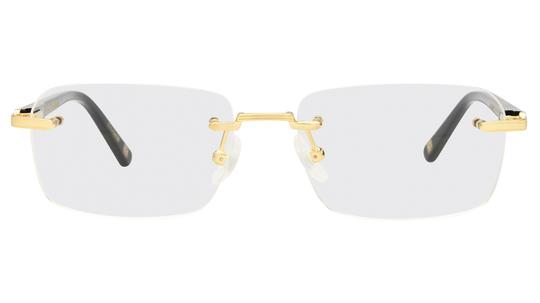 Lunettes de vue L'Atelier du Faubourg Homme Gris Rectangle Adf2604 Face