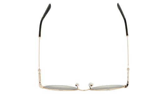 Lunettes de soleil Longchamp Femme Or Ronde lo188s Dessus