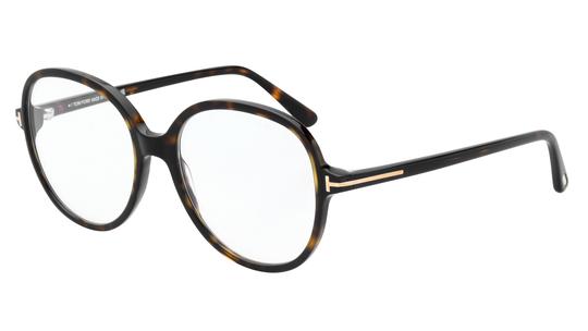 Lunettes de vue Tom Ford Femme Écaille Ronde FT6090-B Trois-Quart