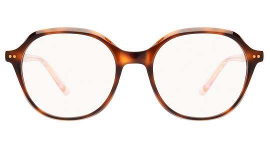 Lunettes de vue Siralya Femme Écaille Ronde sir2502 Face
