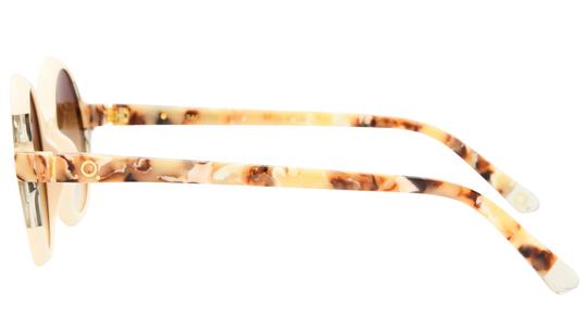 Lunettes de soleil Etnia Barcelona Femme Blanc Ronde Sagres Gauche