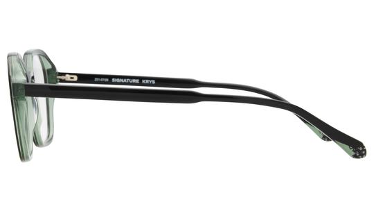 Lunettes de vue Signature Krys Homme Vert Carré Moj2607 Gauche