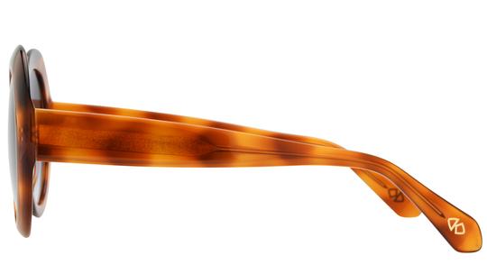 Lunettes de soleil Signature Krys Femme Écaille Ronde audrey Gauche