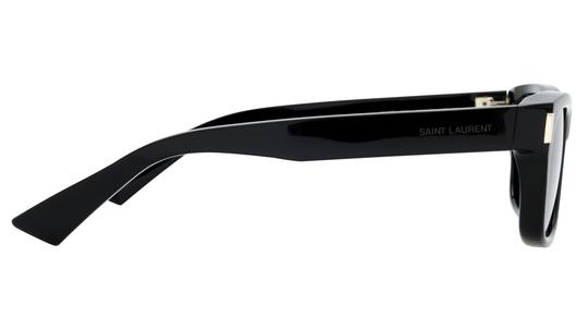 Lunettes de soleil Saint Laurent Mixte Noir Rectangle Sl83 Droite