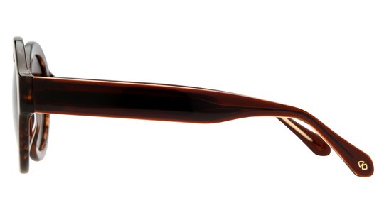 Lunettes de soleil Signature Krys Femme Marron Ronde Skj2526-F Gauche