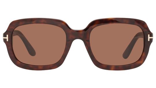 Lunettes de soleil Tom Ford Femme Écaille Rectangle Ft1342 Face