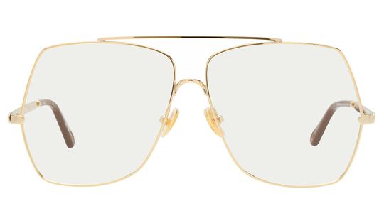 Lunettes de vue Chloé Femme Or Carré Ch0409O Face