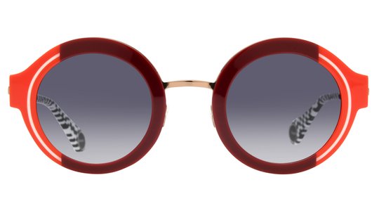 Lunettes de soleil WOOW Femme Rouge Ronde Superrunner1 Face