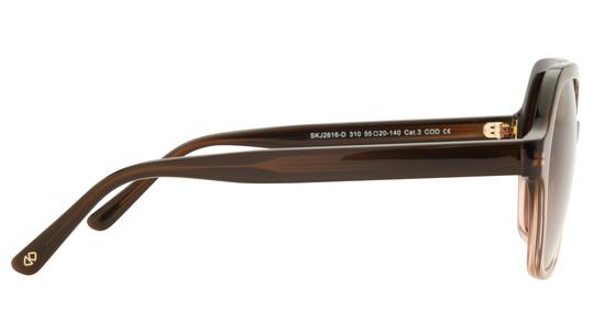 Lunettes de soleil Signature Krys Femme Marron Tonneau skj2616-d Droite
