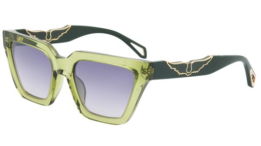 Lunettes de soleil Zadig & Voltaire Femme Vert Carré Szv418 Trois-Quart