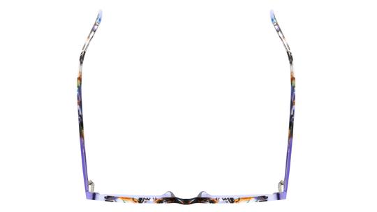 Lunettes de vue Signature Krys Femme Violet Tonneau Kis2603 Dessus