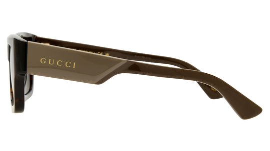 Lunettes de soleil Gucci Homme Écaille Rectangle Gg1668S Gauche