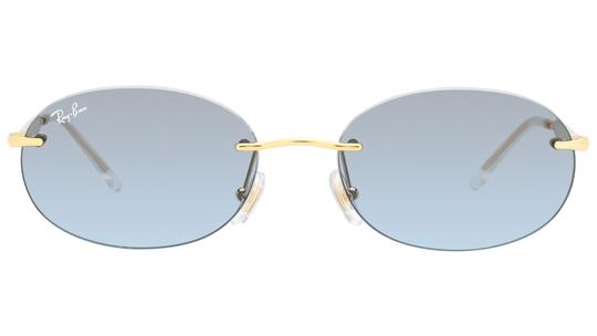 Lunettes de soleil Ray-Ban Mixte Or Ovale RB3767 Face