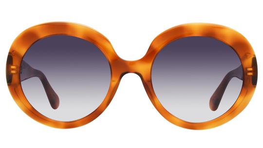 Lunettes de soleil Signature Krys Femme Écaille Ronde audrey Face