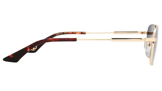 Lunettes de soleil Signature Krys Mixte Or Rectangle libre Droite