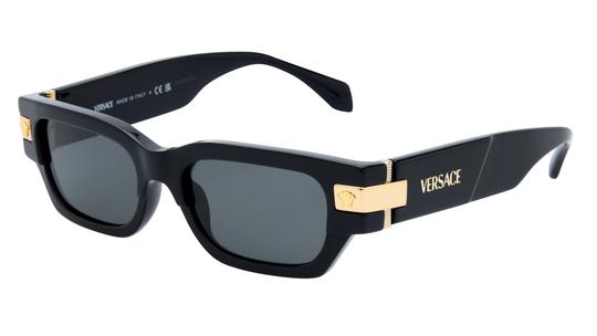 Lunettes de soleil Versace Homme Noir Rectangle Ve4465 Trois-Quart
