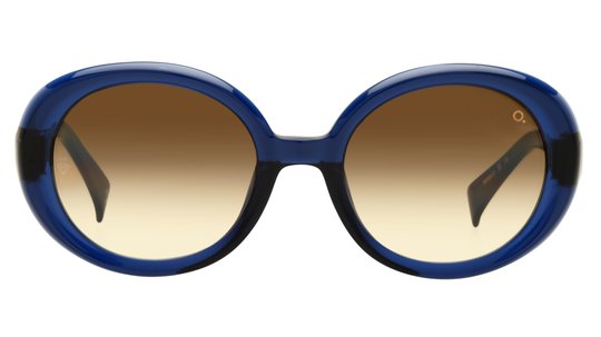 Lunettes de soleil Etnia Barcelona Femme Bleu Ronde Audrey53S Face