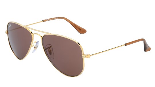 Lunettes de soleil Ray-Ban Enfant Or Aviateur Rj9506S Trois-Quart