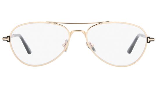 Lunettes de vue Tom Ford Homme Or Aviateur ft6128-b Face