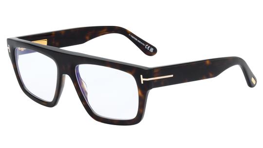 Lunettes de vue Tom Ford Homme Écaille Rectangle FT6084-B Trois-Quart