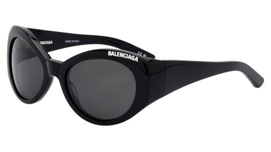 Lunettes de soleil Balenciaga Femme Noir Ovale Bb0267S Trois-Quart