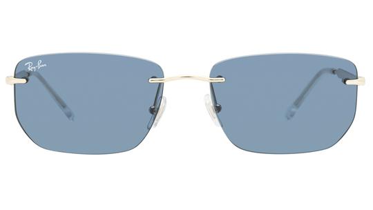 Lunettes de soleil Ray-Ban Mixte Argent Rectangle RB3768 Face
