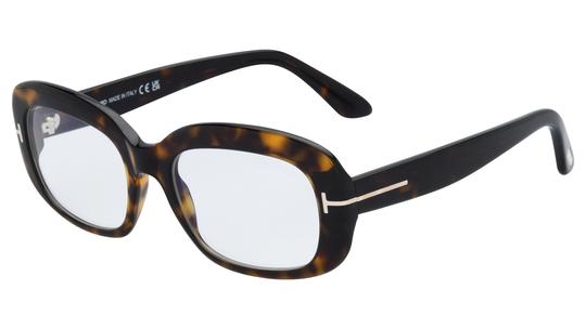 Lunettes de vue Tom Ford Femme Écaille Rectangle ft6174-b Trois-Quart