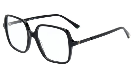 Lunettes de vue Siralya Femme Noir Carré Sir2403 Trois-Quart