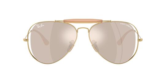 Lunettes de soleil Ray-Ban Mixte Or Aviateur RB3029M Face
